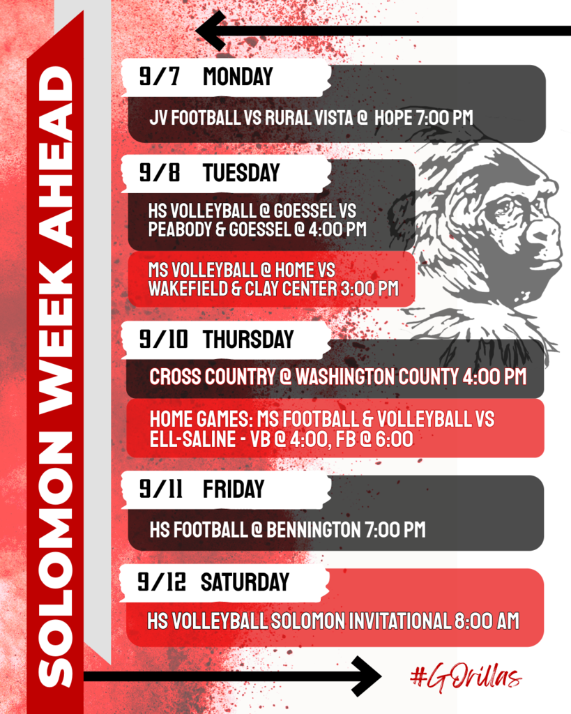 september 7-12 sport schedule