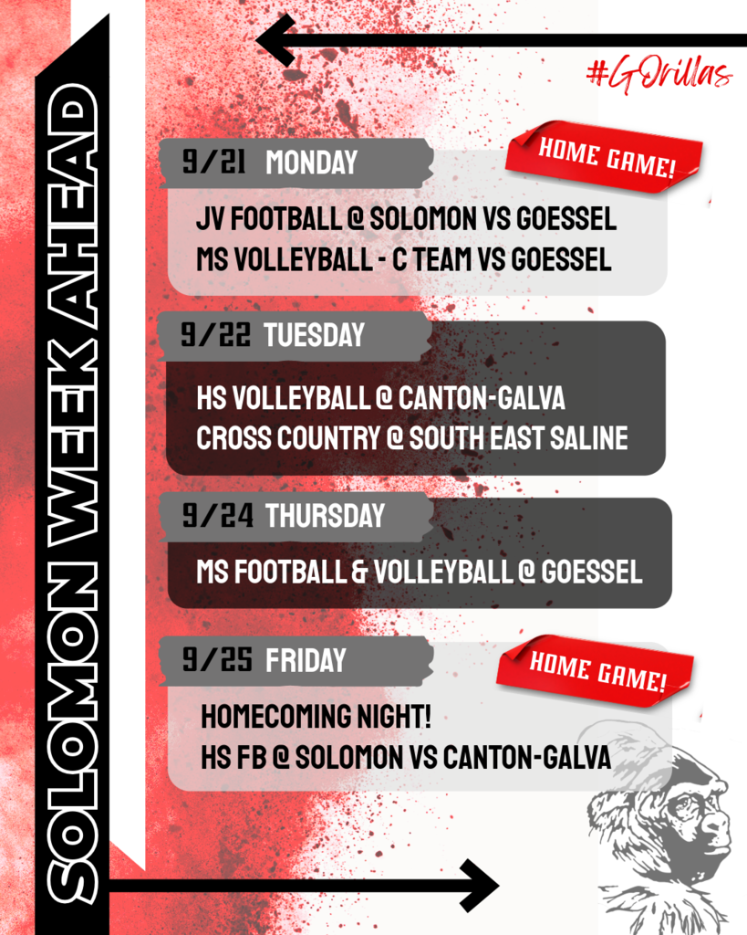 9/21 - 9/25 SPORTS WEEK AHEAD