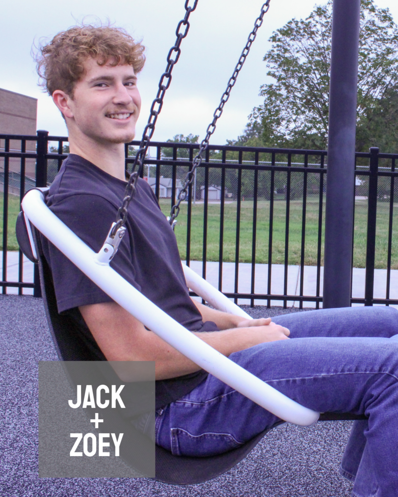 jack westhead sitting in a swing