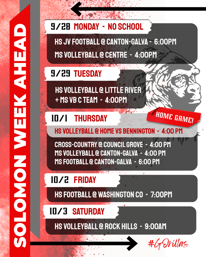 September 28 to October 3 sports schedule
