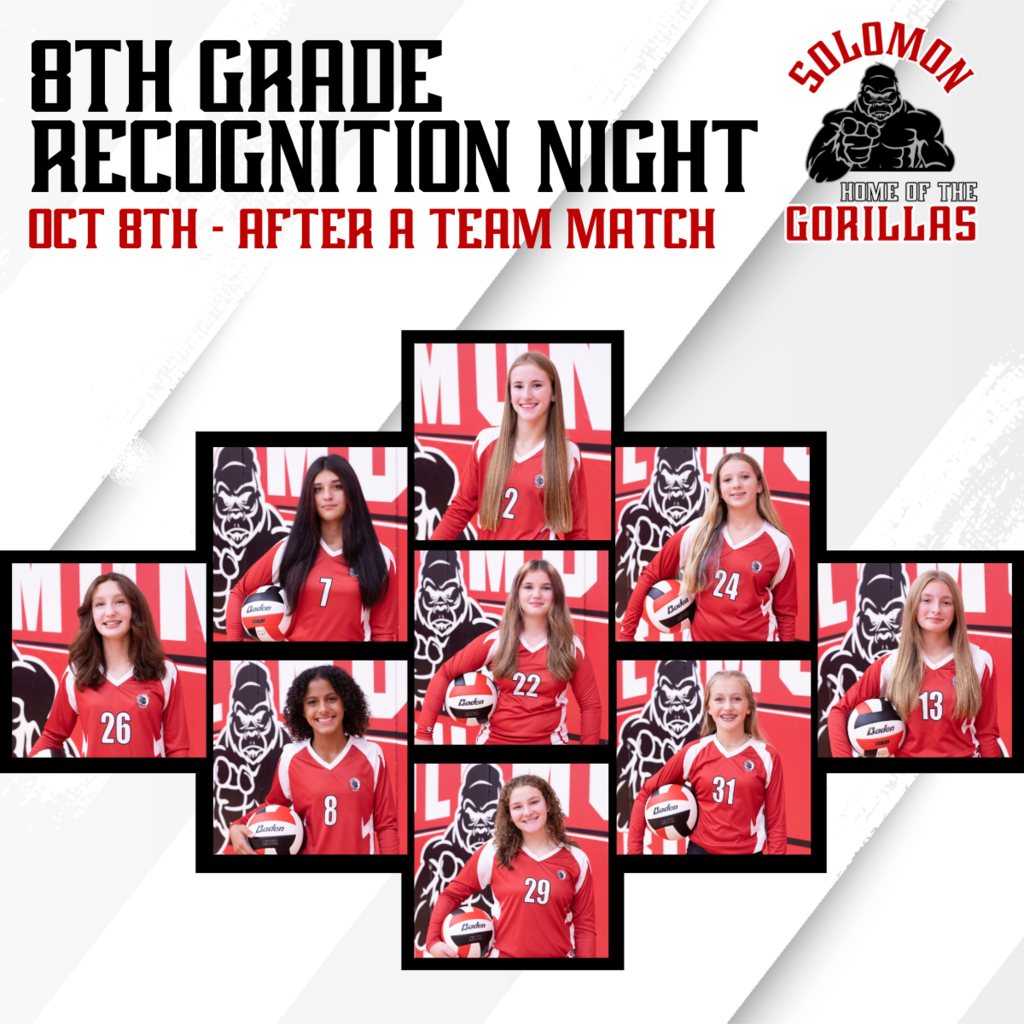 8th grade volleyball players