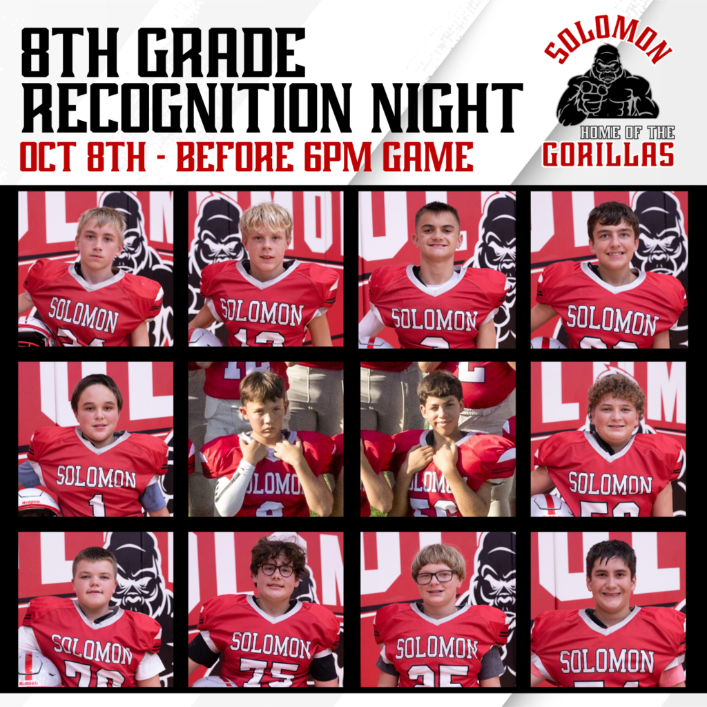 8th grade football players
