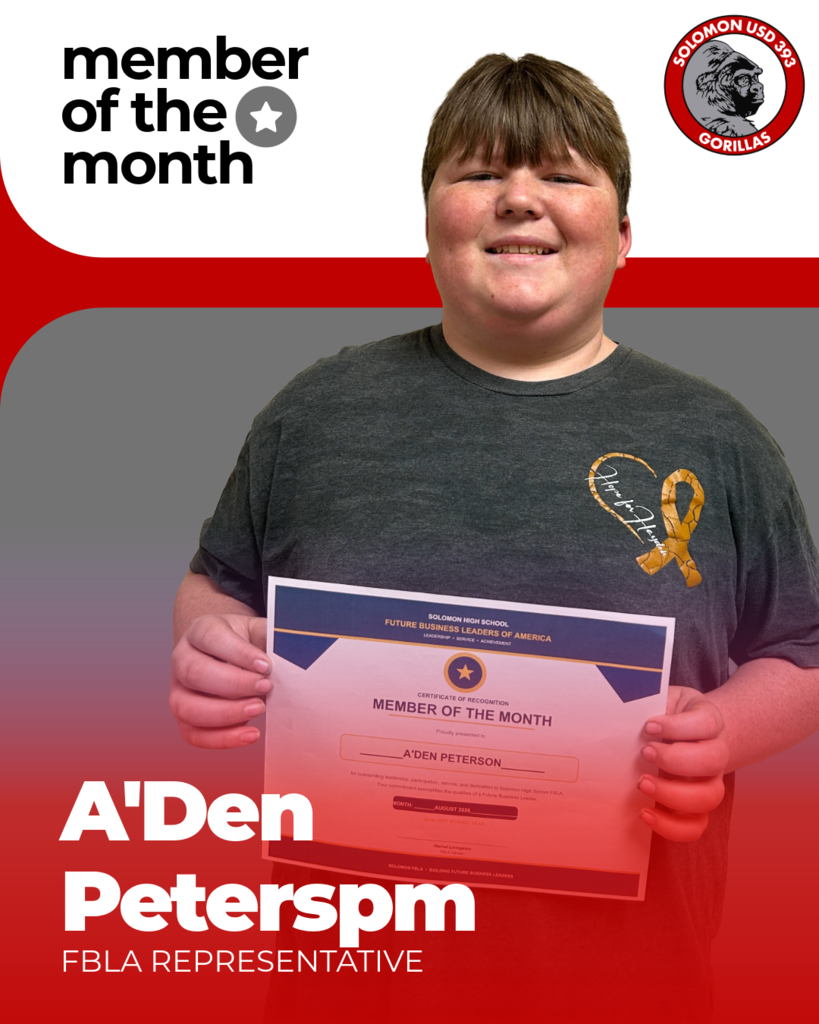 FBLA Member of the month
