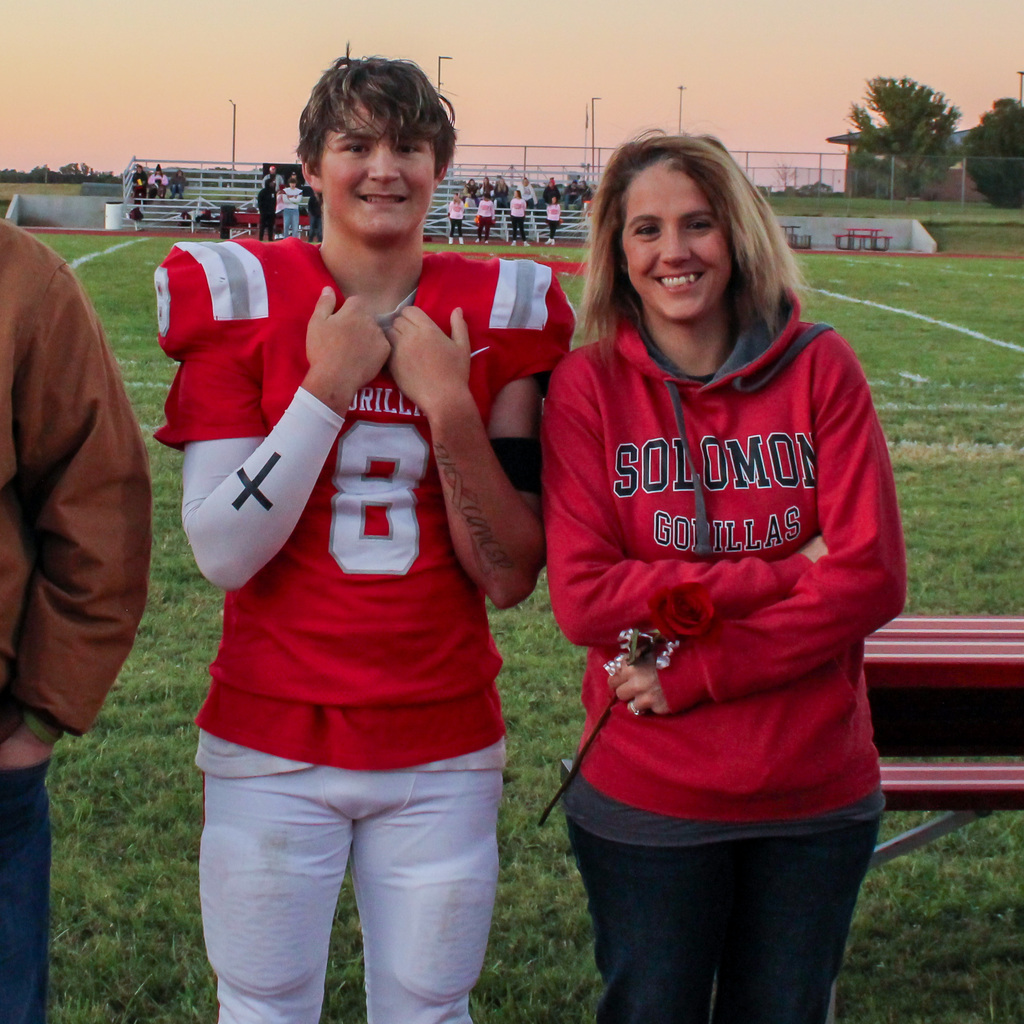 Football senior night ceremony