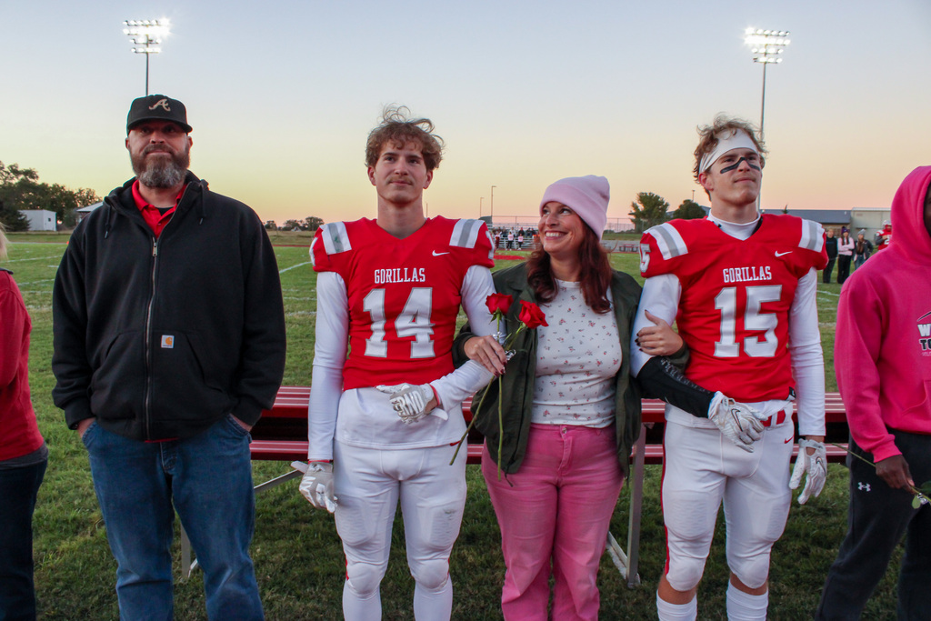 Football senior night ceremony