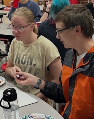 Student participating in FBLA Game