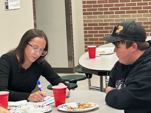Student participating in FBLA Game