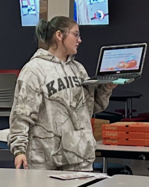 Student leading an FBLA game
