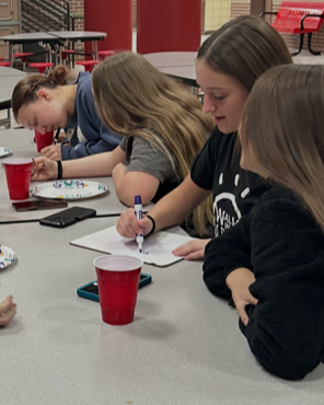 Student participating in FBLA Game