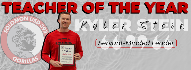 Teacher of the year Kyler Stein