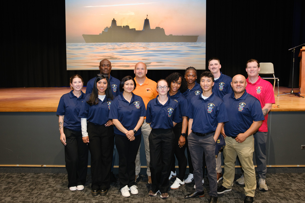 USS Somerset Crew with JH Principal Lance McGough