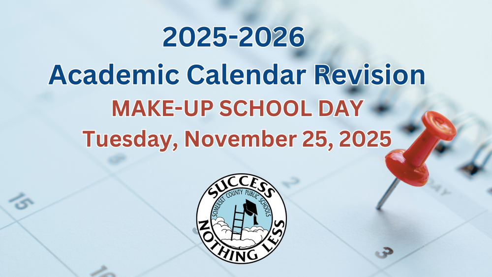 calendar revision header that says make up school day Tuesday November 25, 2025