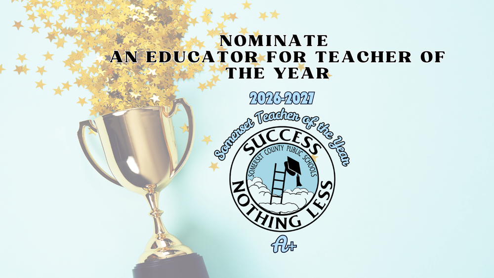 Nominate an scps educator for teacher of the year with a trophy background and the scps logo