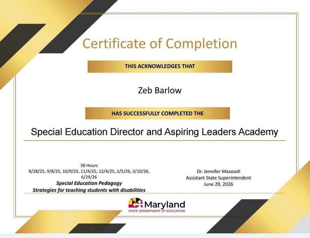 Z. Barlow Certificate