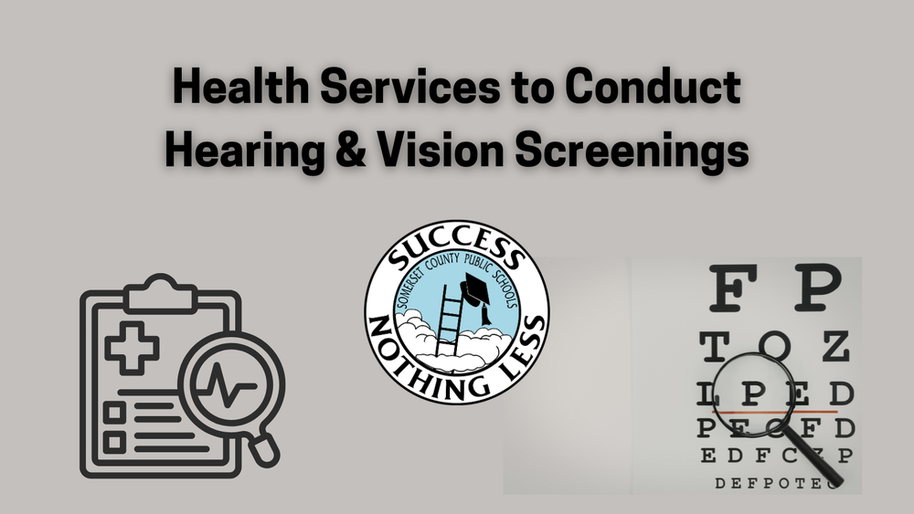 health services to conduct hearing and vision screenings header graphic