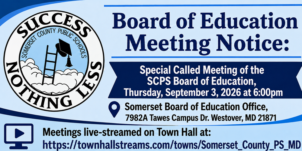 Image of SCPS Logo with announcement for Sept 3 meeting