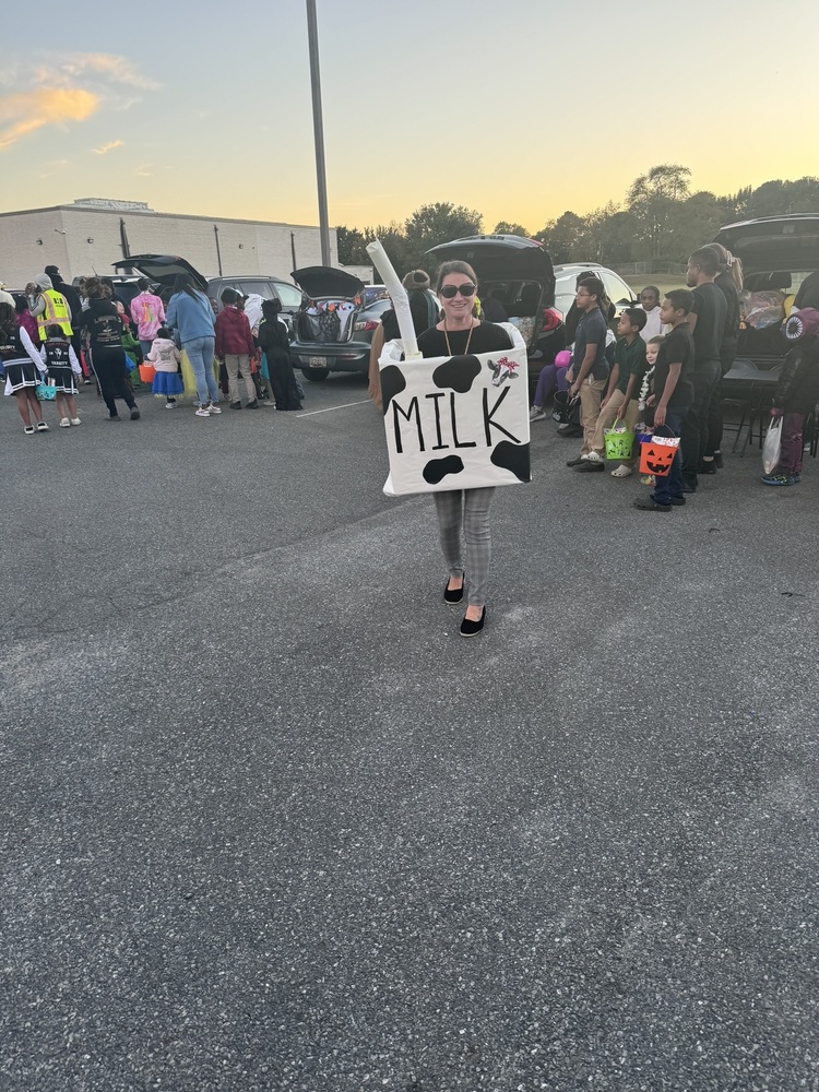 group of teachers in a parking lot dressed as characters from the movie inside out 2