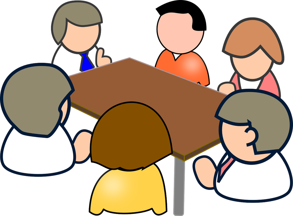 People sitting around a table