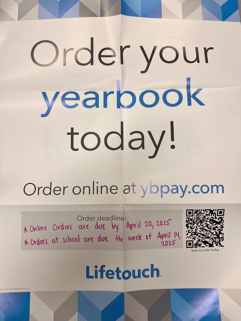 Yearbook order form flyer in English
