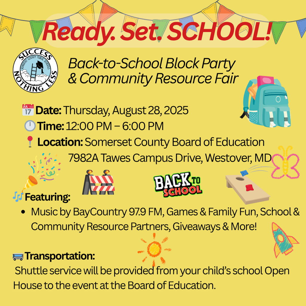 Ready. Set. School flyer