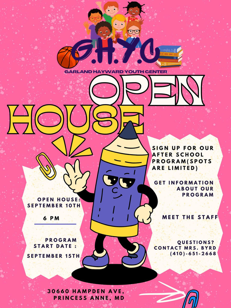 G.H.Y.C. Open House September 10th