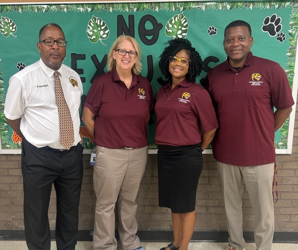Principal Dr. Owens, Assistant Principals Vestina Davis, Alexis Coleman, and David Edwards