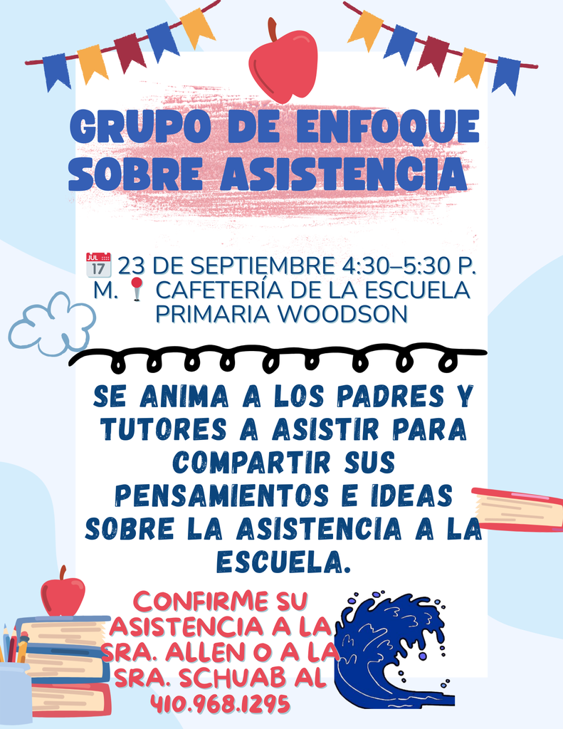 Attendance Focus Group flyer in spanish