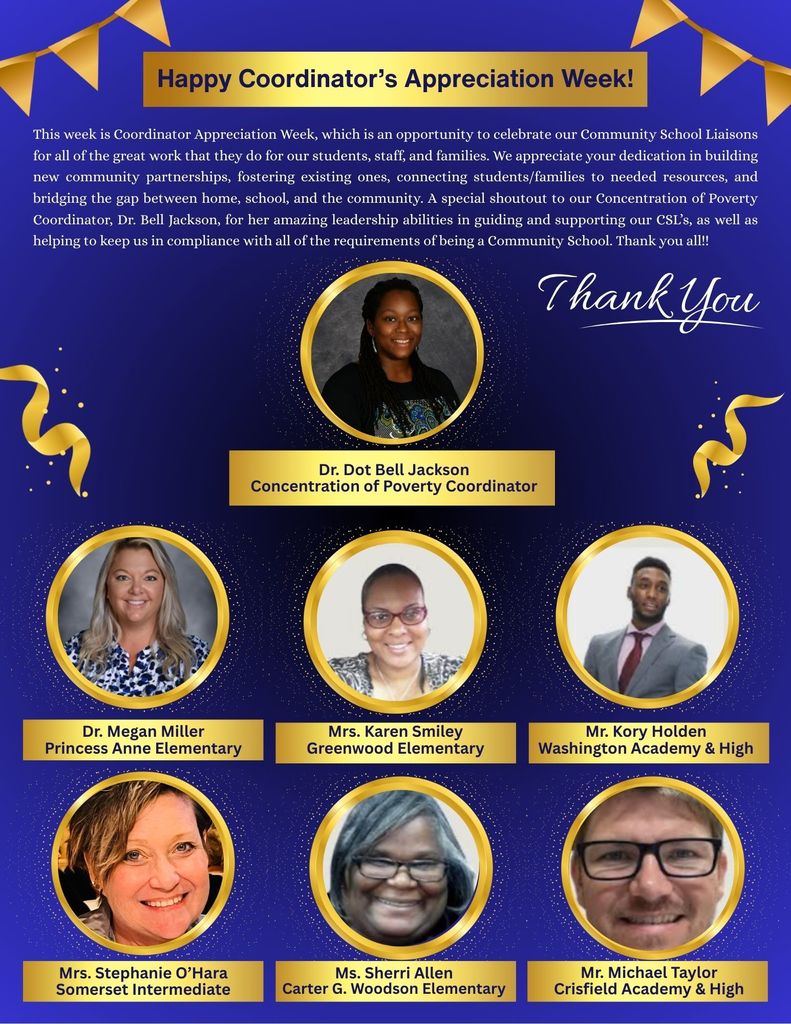 COP Coordinator Week appreciation image with the images and names of all of SCPS' COP Coordinators
