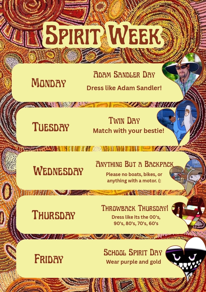 CAHS Spirit Week Flier