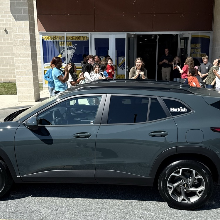 Somerset teacher of the year car presentation photo