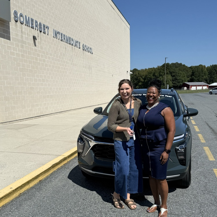 Somerset teacher of the year car presentation photo