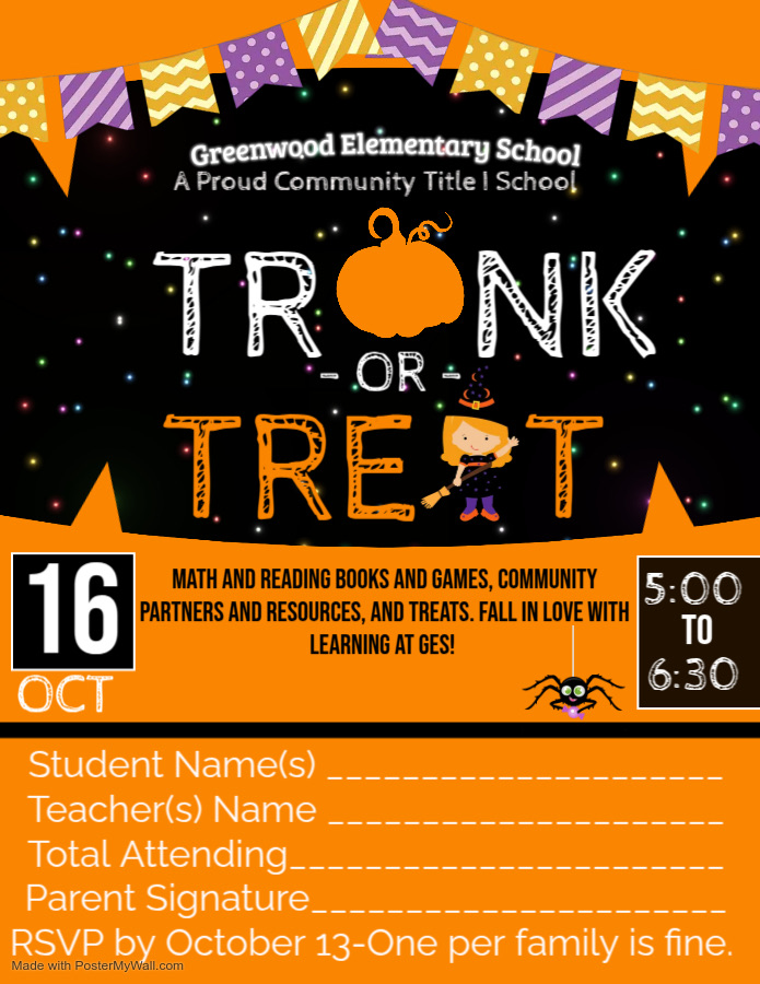 Trunk or Treat RSVP