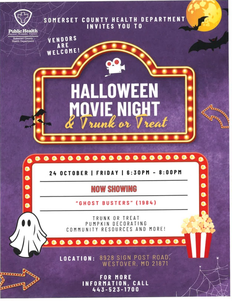 Movie Night Somerset County Health Department Oct 24th