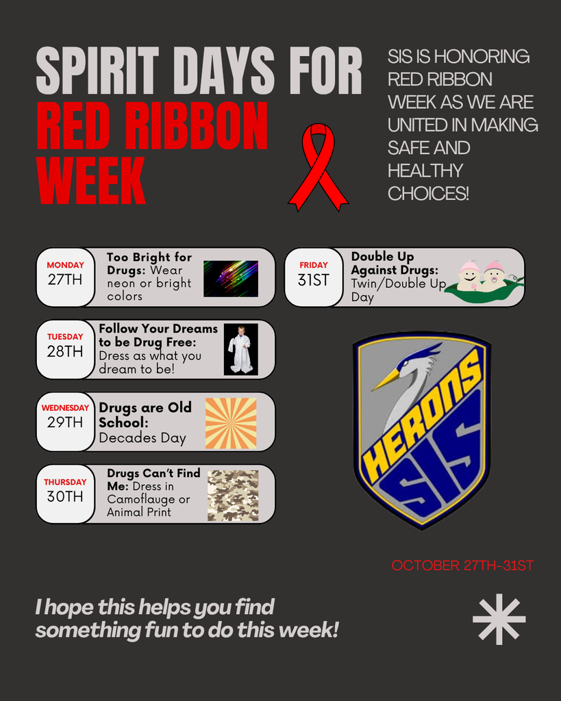 Red Ribbon Spirit Week Flyer