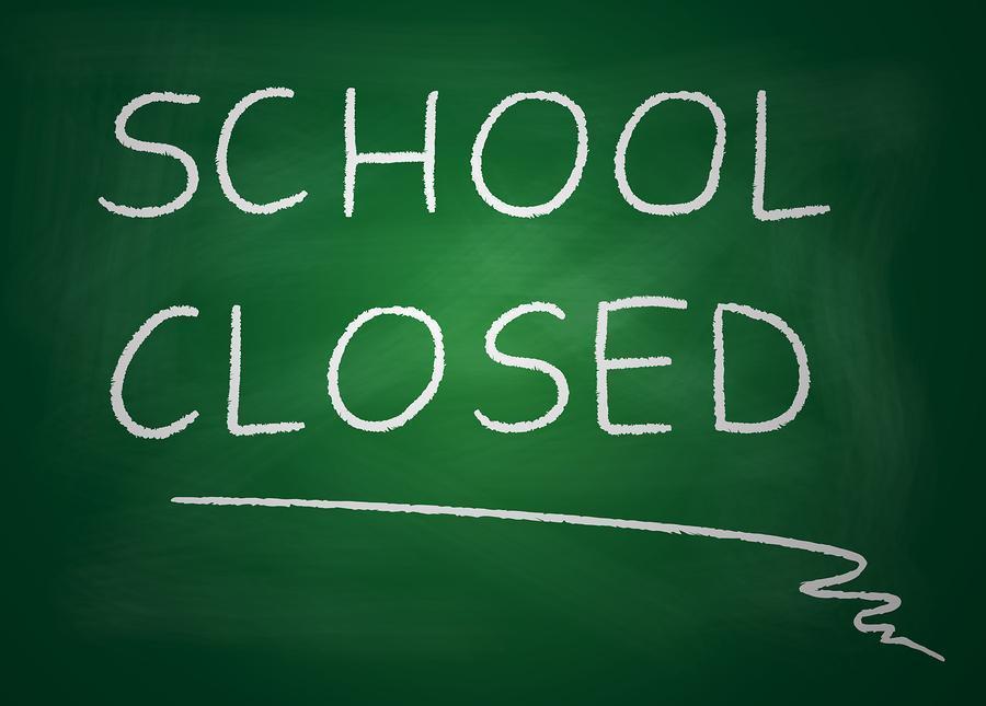 school closed sign