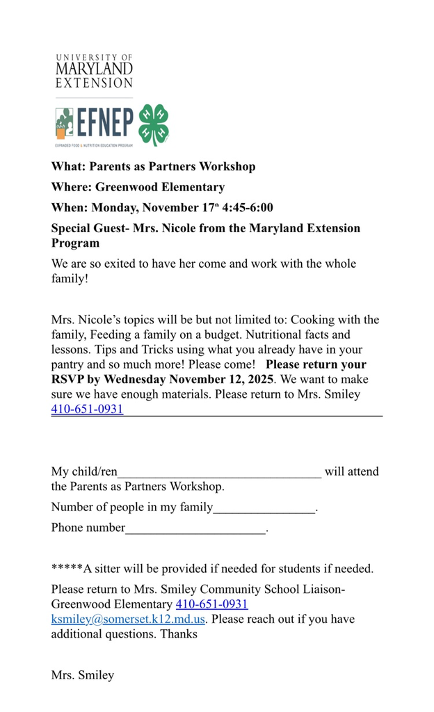 Parents As Partners Workshop