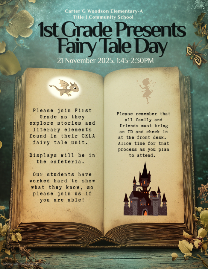 1st Grade Exhibition flyer in English