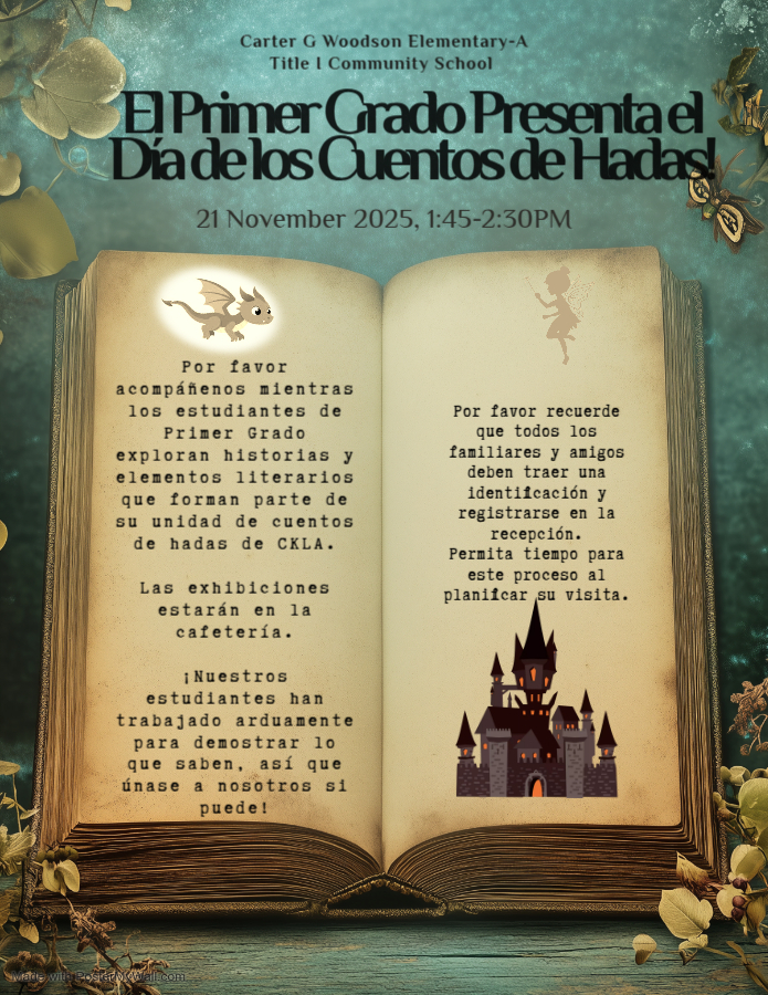 1st grade exhibition flyer in Spanish