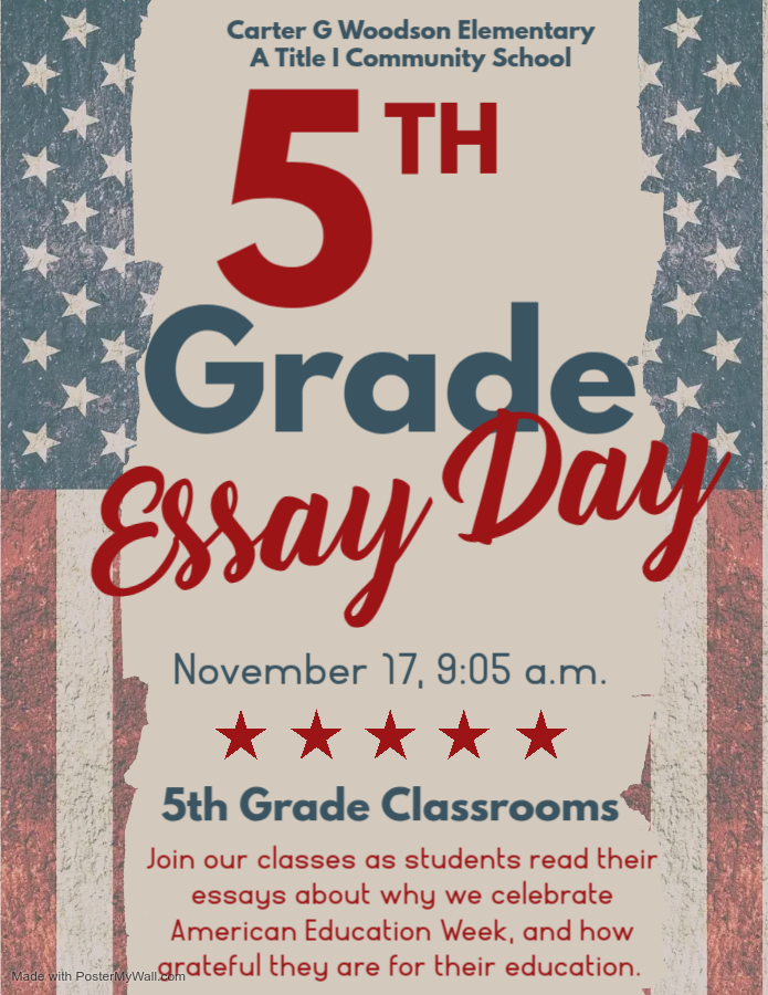 Flyer for 5th grade American Education Week event