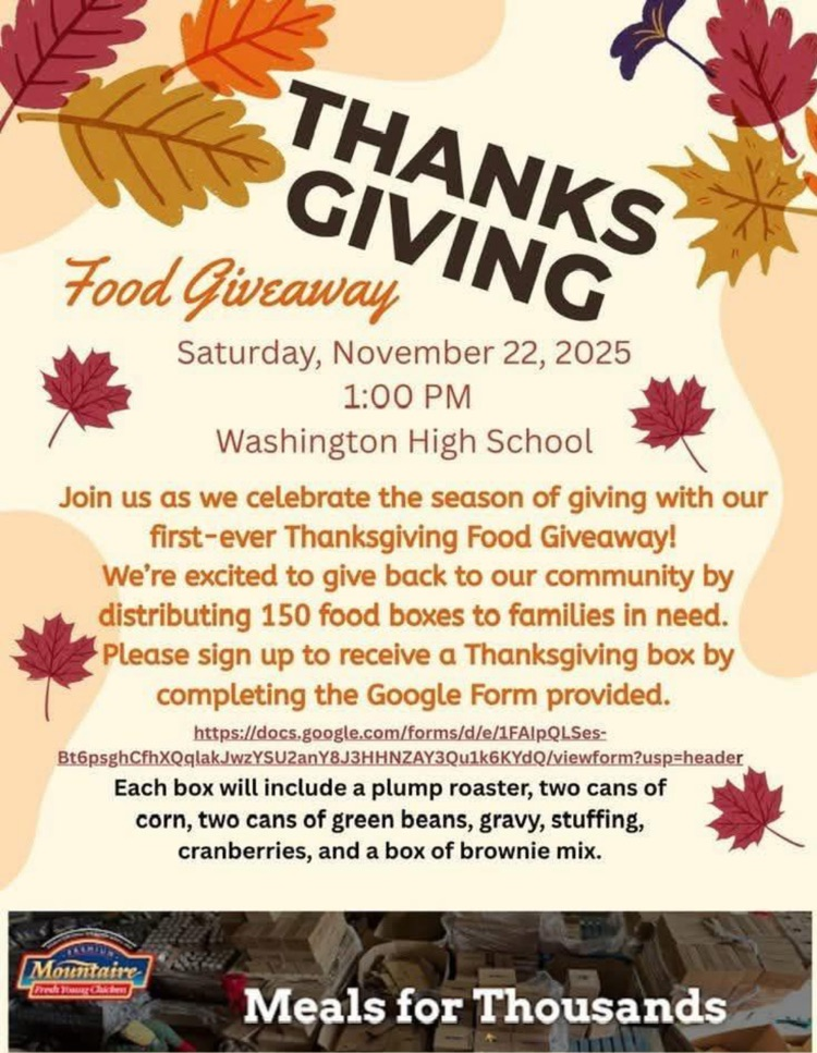 Washington High School Food Giveaway