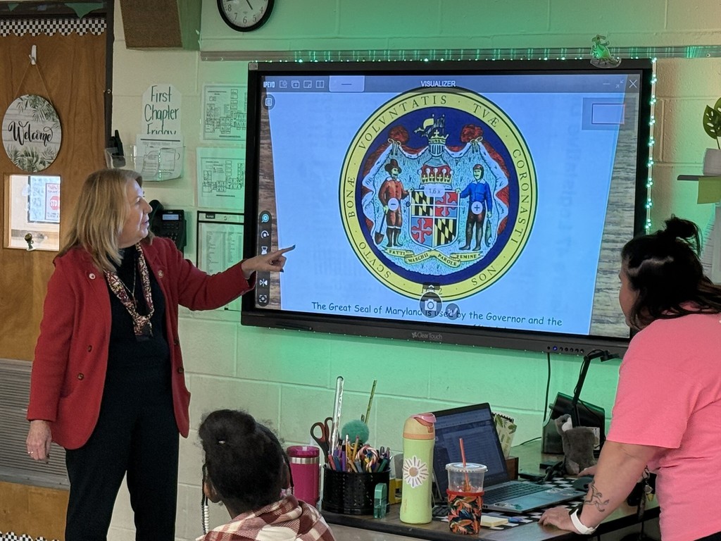 Pictures of Mary Beth Carozza's visit to Somerset County Public Schools