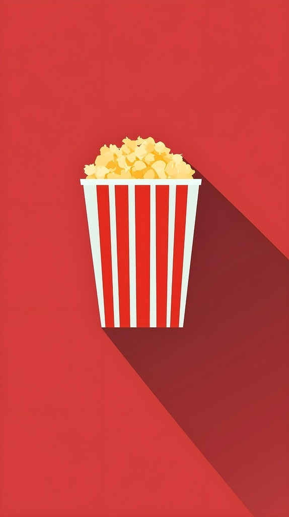 popcorn in a red and white stripped bucket