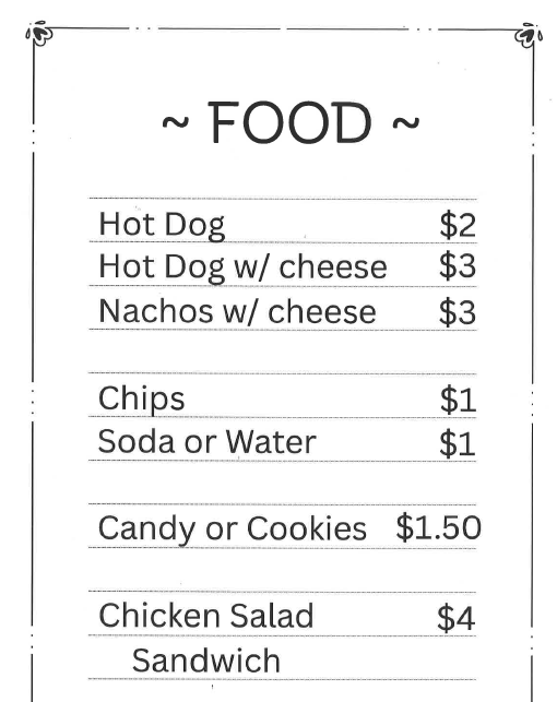 Bazaar food price list