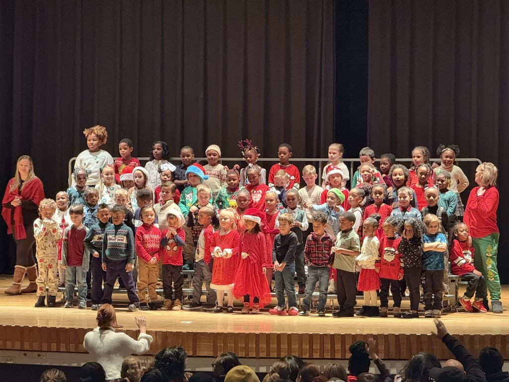Princess Anne Elementary School students on stage performing in the Winter 2025 concert