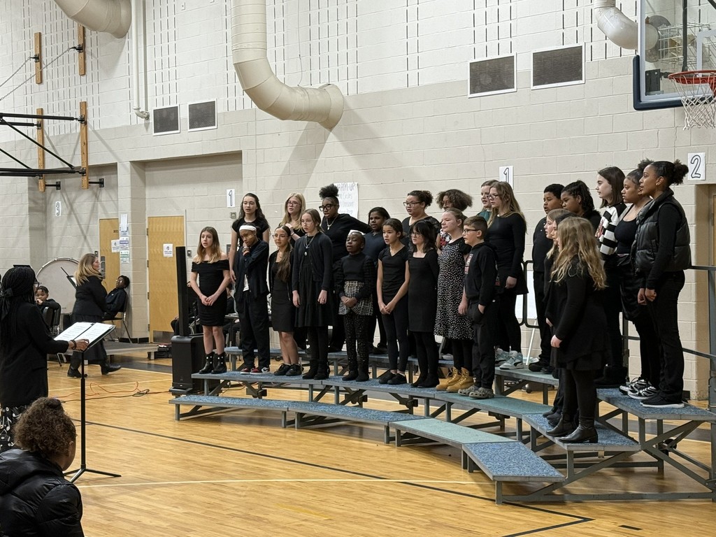 Images of the  Somerset Intermediate School band and choral performance 
