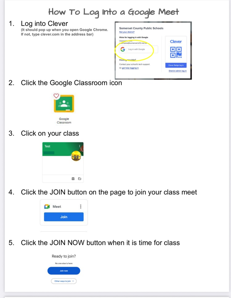 Google Meet Directions 