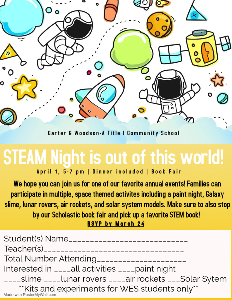 STEAM Night flyer in English
