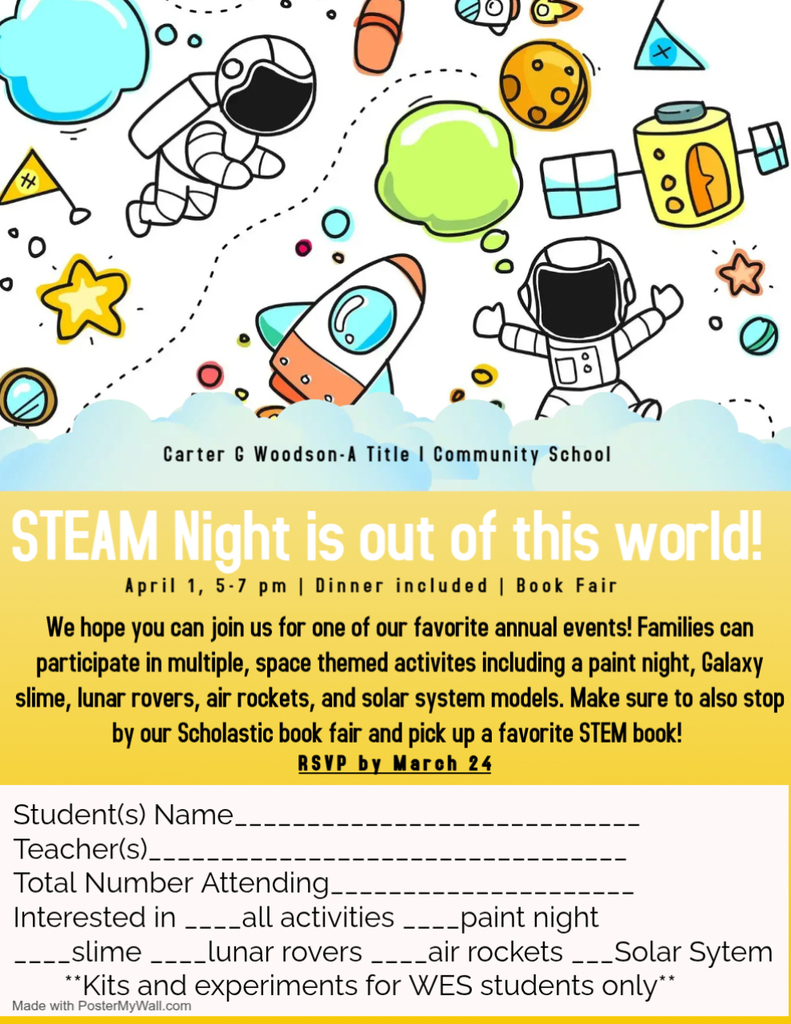 STEAM Night flyer in English