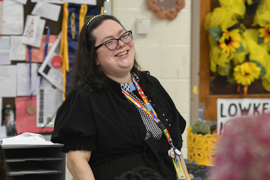 CAHS TOY Lisa Asano with her students