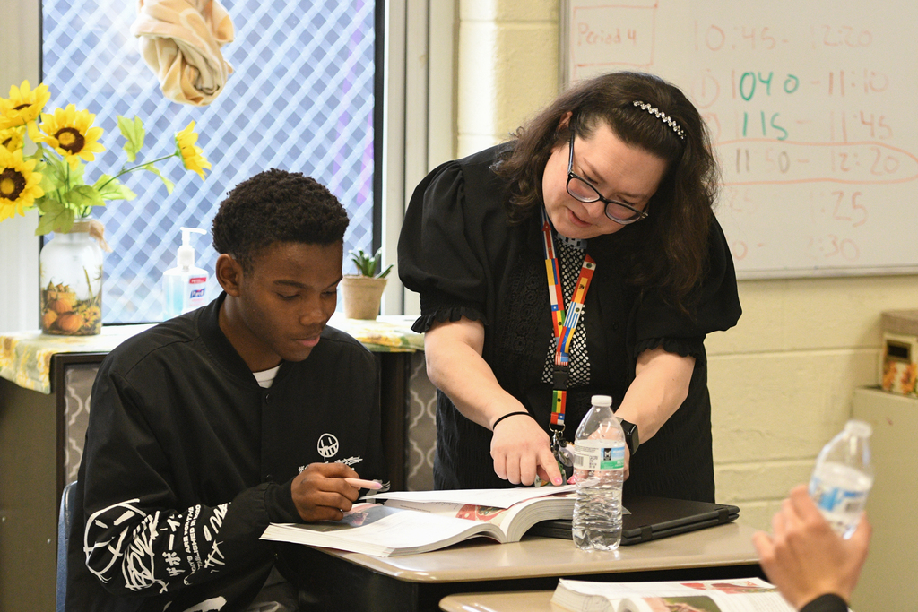 CAHS TOY Lisa Asano with her students